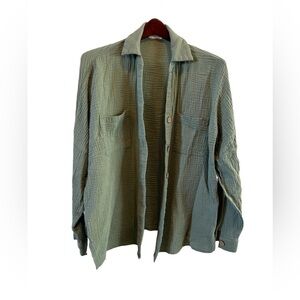 Pink lily medium‎ oversized shirt/shacket